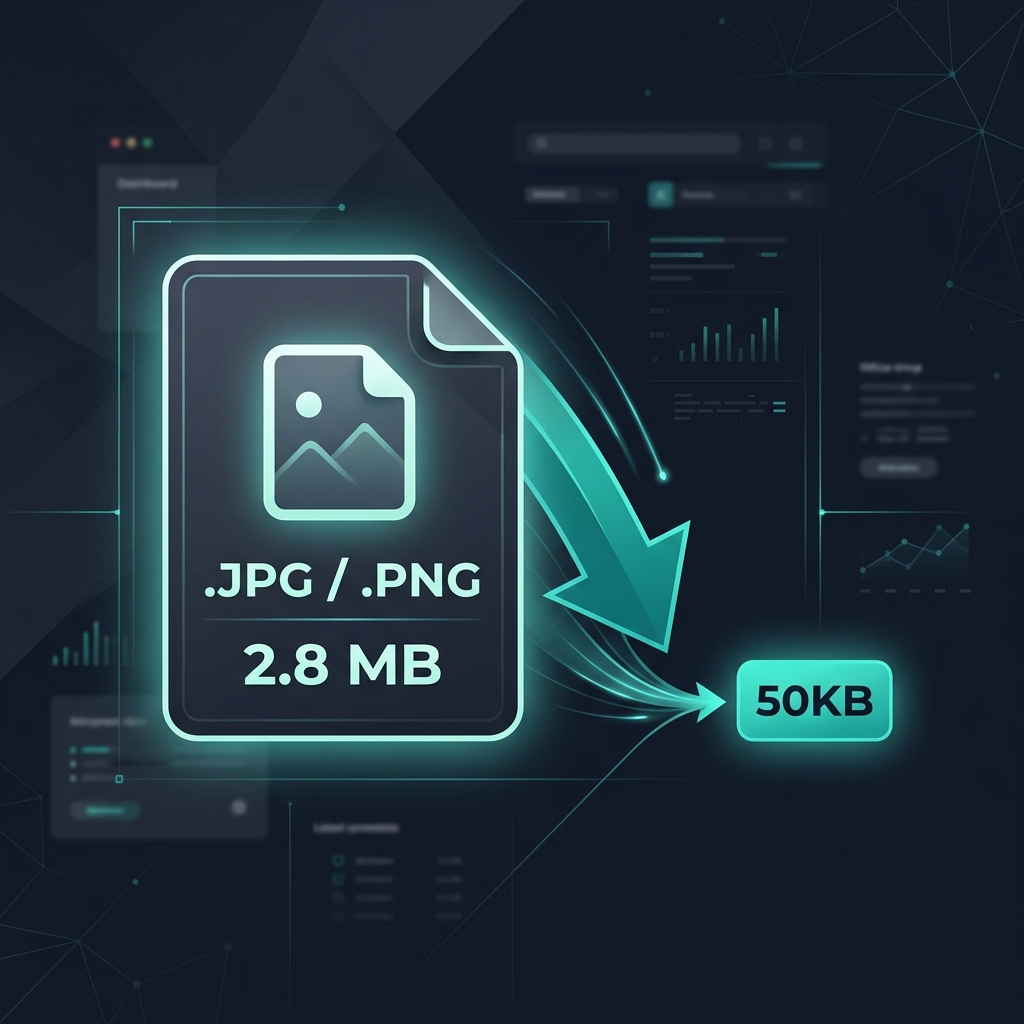Image file size being reduced to 50KB using a free online image compressor